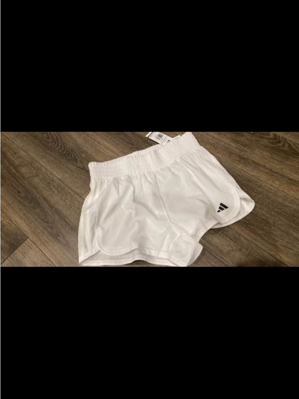 Adidas White Women's Athletic Shorts with Elastic Waistband
